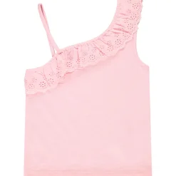 Débardeur à bretelles asymétriques et broderie anglaise pour fille
