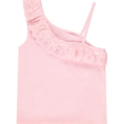 Débardeur à bretelles asymétriques et broderie anglaise pour fille