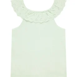 Débardeur à collerette volantée en broderie anglaise pour fille