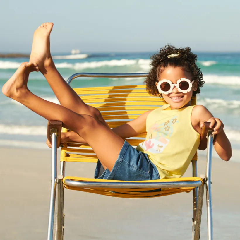 Débardeur effet noué à print pailleté pour fille