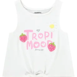 Débardeur en jersey avec détails en crochet pour fille
