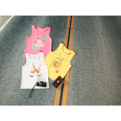 Débardeur en jersey avec print fantaisie pour fille