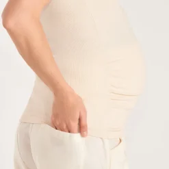 Débardeur en maille côtelée pour femme enceinte