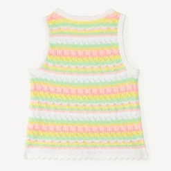 Débardeur en maille tricotée fantaisie pour fille