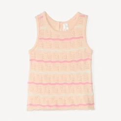 Débardeur en maille tricot fantaisie pour bébé fille
