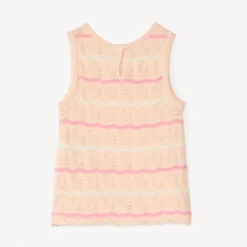 Débardeur en maille tricot fantaisie pour bébé fille