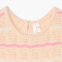 Débardeur en maille tricot fantaisie pour bébé fille