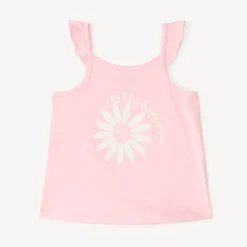 Débardeur en maille uni print fantaisie pour bébé fille