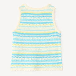 Débardeur en tricot ajouré fantaisie pour fille