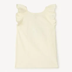 Débardeur manches fantaisie et fleurs en sequins pour fille