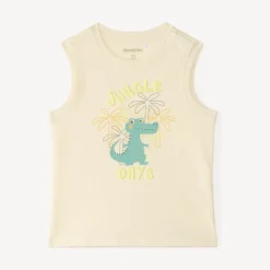 Débardeur uni print fantaisie crocodile pour bébé garçon