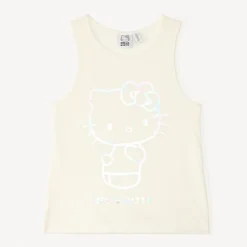 Débardeur uni print Hello Kitty iridescent pour fille