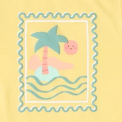 Débardeur uni print timbre pour bébé garçon