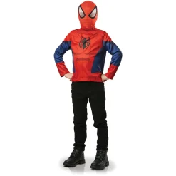 Déguisement de Spider-Man top et cagoule Taille unique 5-8 ans