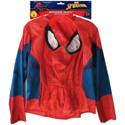 Déguisement de Spider-Man top et cagoule Taille unique 5-8 ans