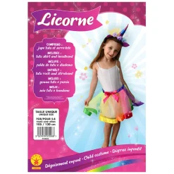 Déguisement licorne contenant jupon et serre-tête 5-8 ans