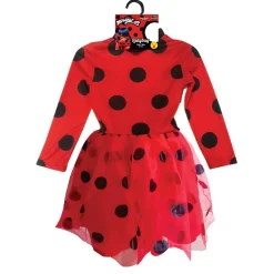 Déguisement robe manches longues Ladybug taille unique 5-8 ans