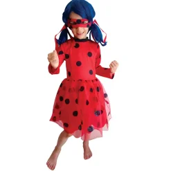 Déguisement robe manches longues Ladybug taille unique 5-8 ans