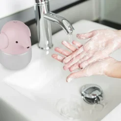 Distributeur de savon automatique Éléphant rose