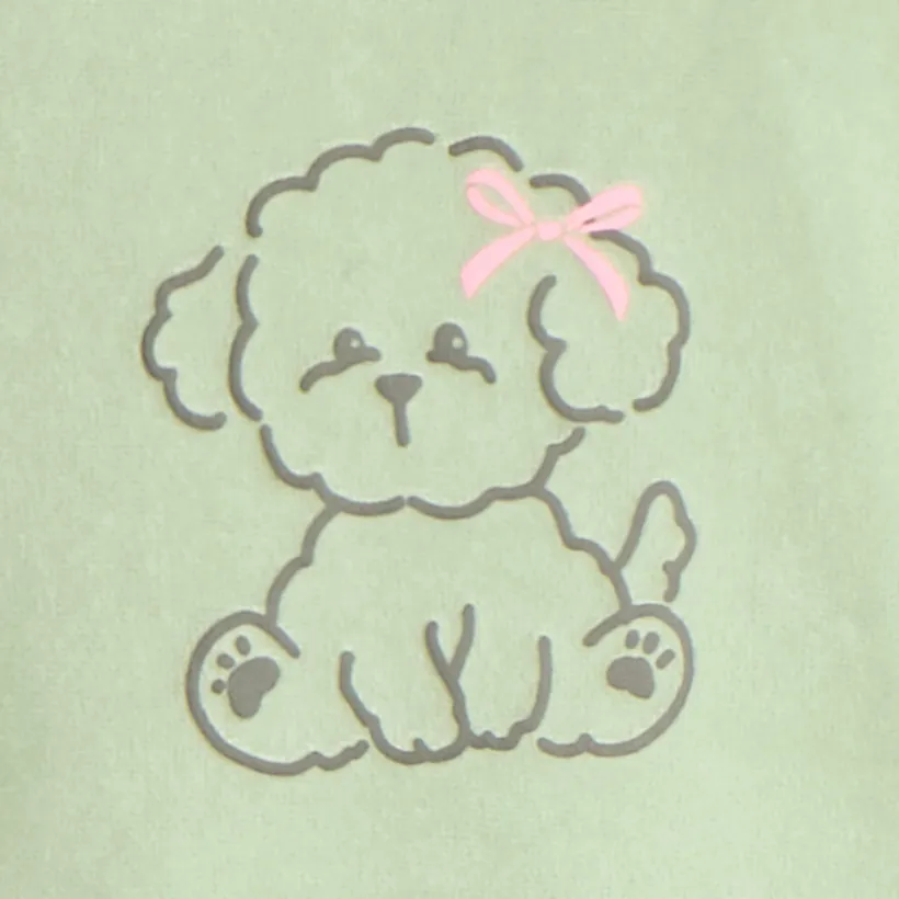 Dors-bien bébé fille en velours print mignon