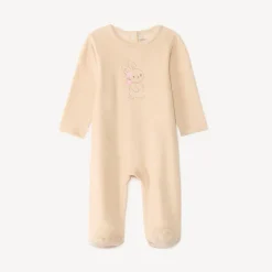 Dors-bien bébé fille en velours print mignon