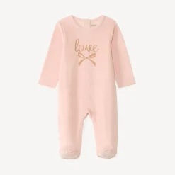 Dors-bien bébé fille en velours print mignon