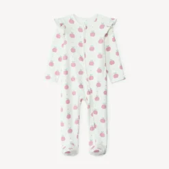 Dors-bien contrecollé et imprimé pommes pour bébé fille
