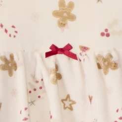 Dors-bien de Noël en velours effet 2 en 1 pour bébé fille