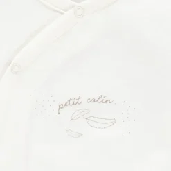 Dors-bien en coton print plumes pour bébé