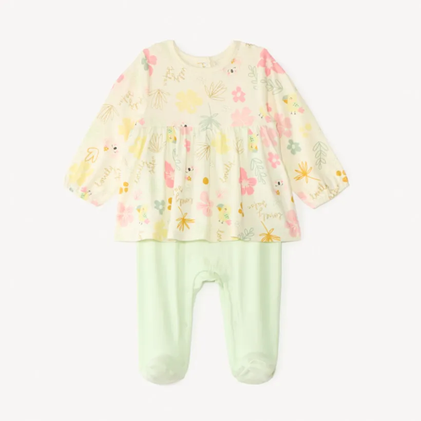 Dors-bien 2-en-1 effet tunique imprimé fantaisie koala pour bébé fille