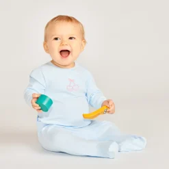 Dors-bien en jersey avec broderie pour bébé fille