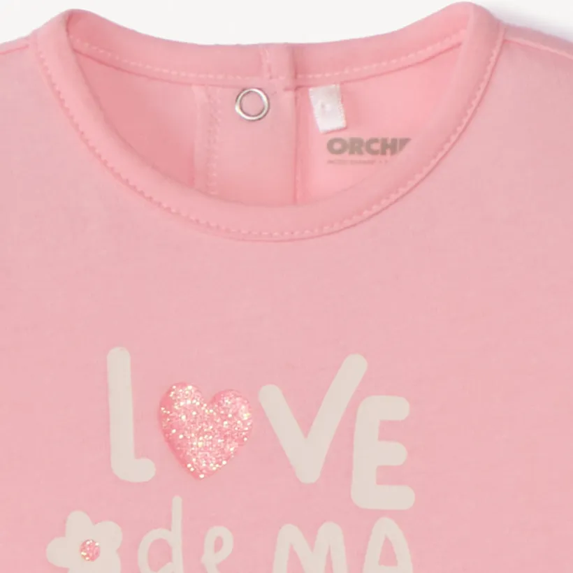 Dors-bien en jersey printé pour bébé fille