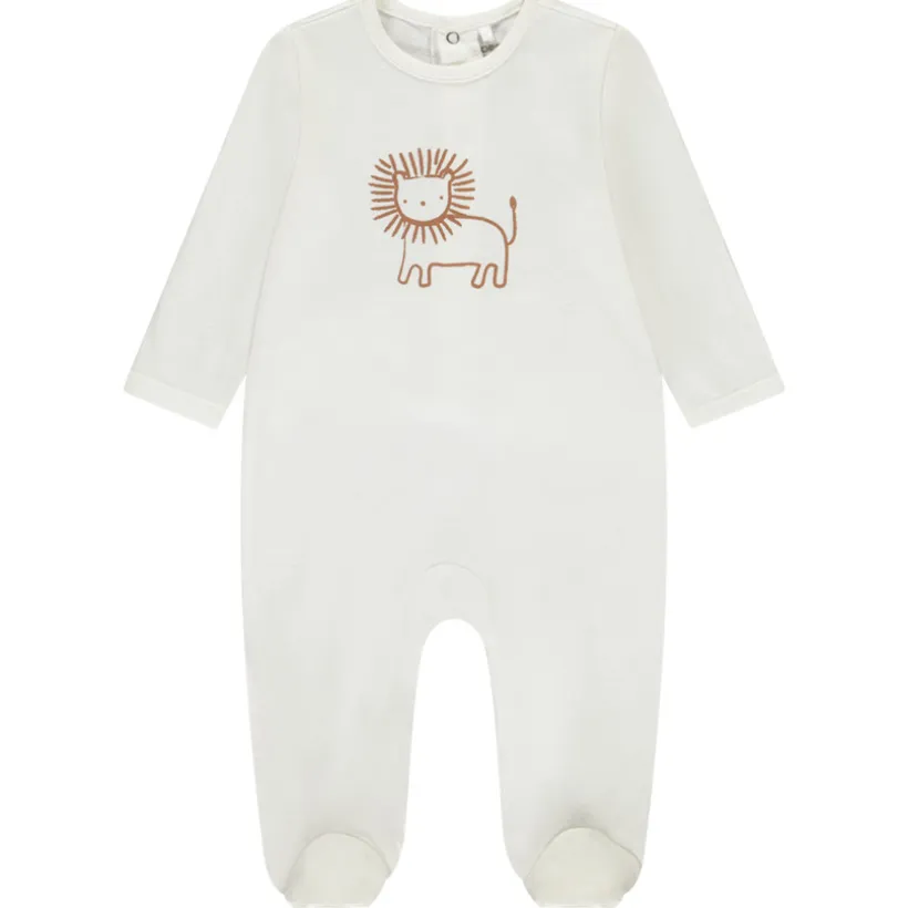 Dors-bien en jersey uni print animal pour bébé garçon