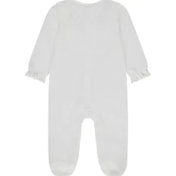 Dors-bien en maille pointelle cœurs pour bébé fille