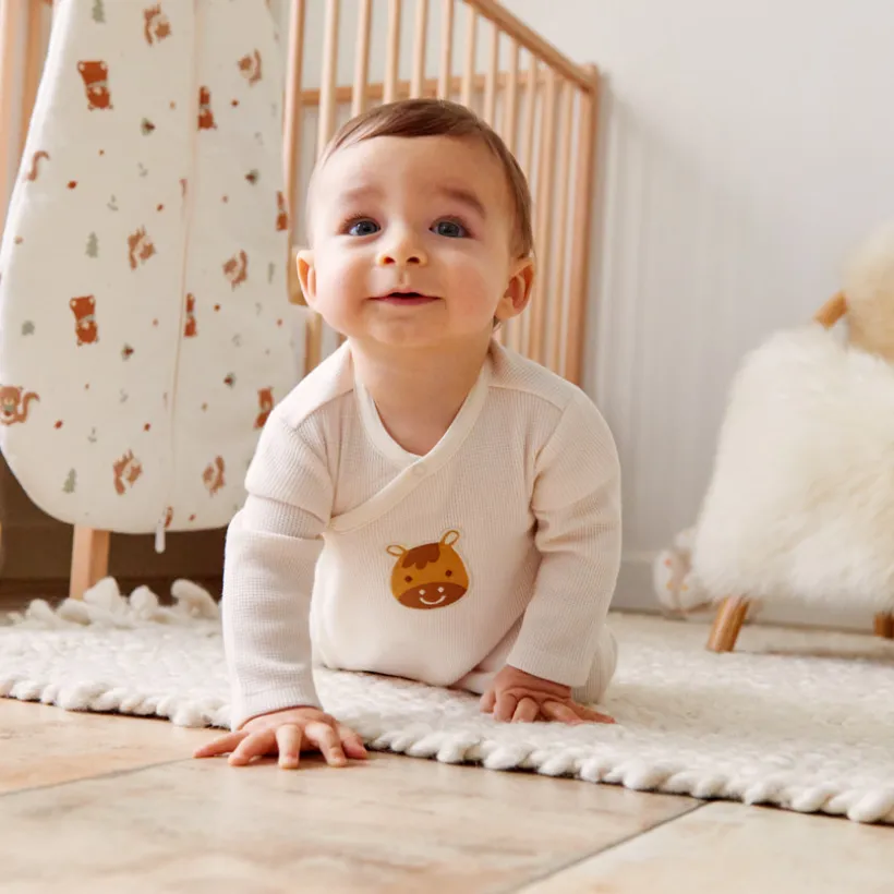 Dors-bien en nid d'abeille patch cheval pour bébé garçon