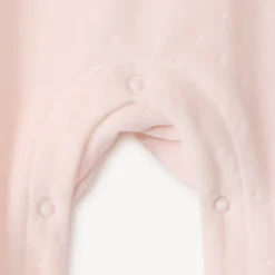 Dors-bien en velours dévoré patch lapins pour bébé fille