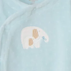 Dors-bien en velours dévoré patch éléphants pour bébé garçon