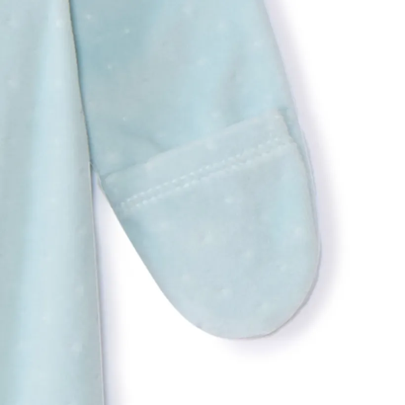 Dors-bien en velours dévoré patch éléphants pour bébé garçon