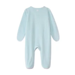 Dors-bien en velours dévoré patch éléphants pour bébé garçon