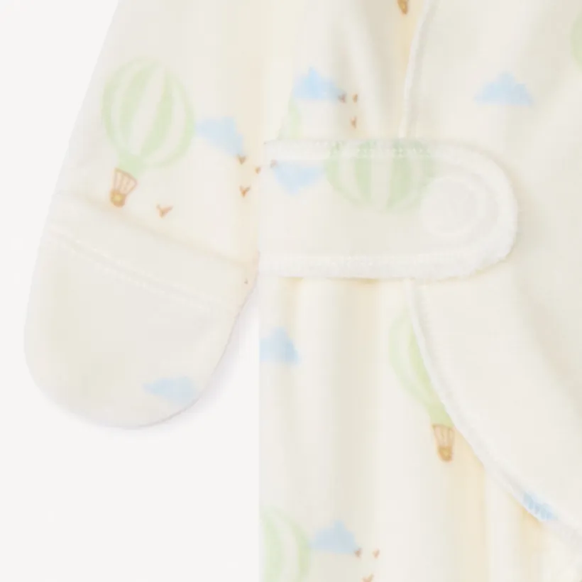 Dors-bien en velours imprimé montgolfières pour bébé prématuré