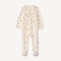 Dors-bien en velours imprimé Noël pour bébé fille avec ouvertures différentes selon l'âge