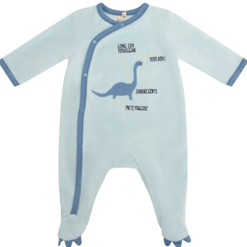 Dors-bien en velours Mes Amis les Dinos pour bébé garçon