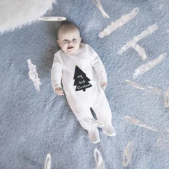 Dors-bien en velours motif sapin de Noël pour bébé