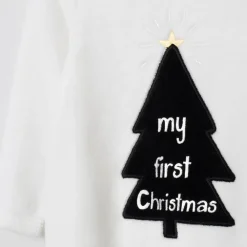 Dors-bien en velours motif sapin de Noël pour bébé