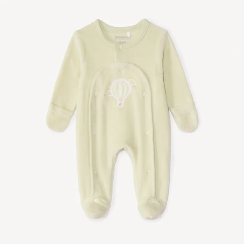Dors-bien en velours patch montgolfière pour bébé prématuré