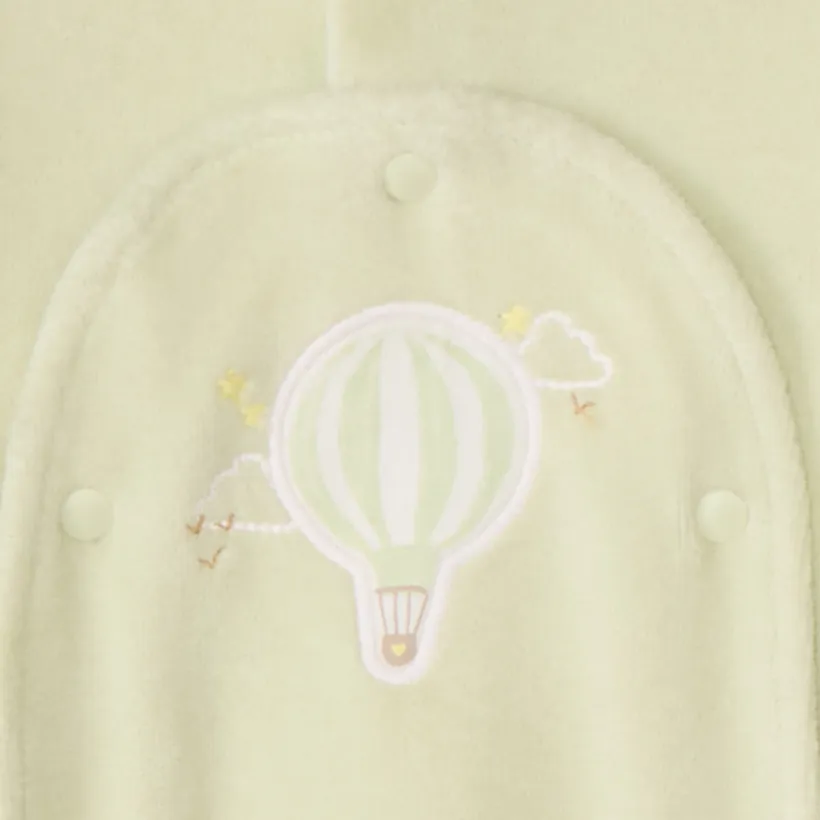 Dors-bien en velours patch montgolfière pour bébé prématuré