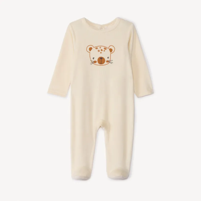 Dors-bien en velours printé pour bébé garçon