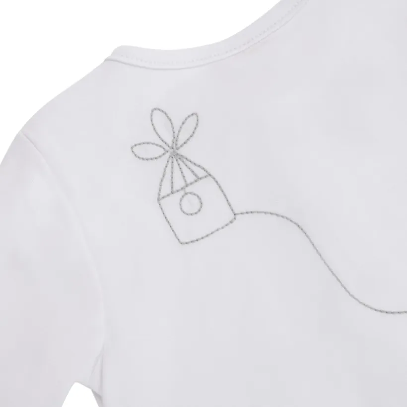 Dors-bien interlock motif oiseau pour bébé fille