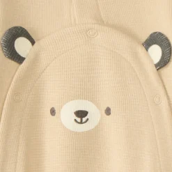 Dors-bien manches longues en nid d'abeille motifs ourson pour bébé garçon