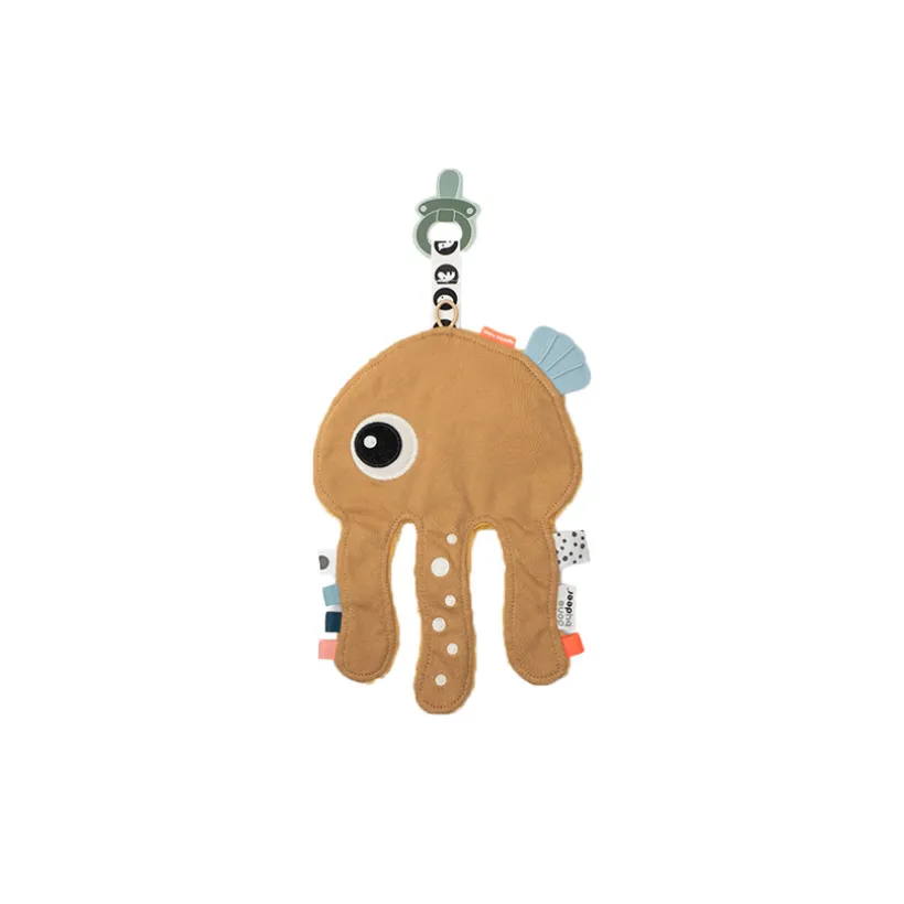 Doudou attache sucette Cozy Friend Jelly moutarde